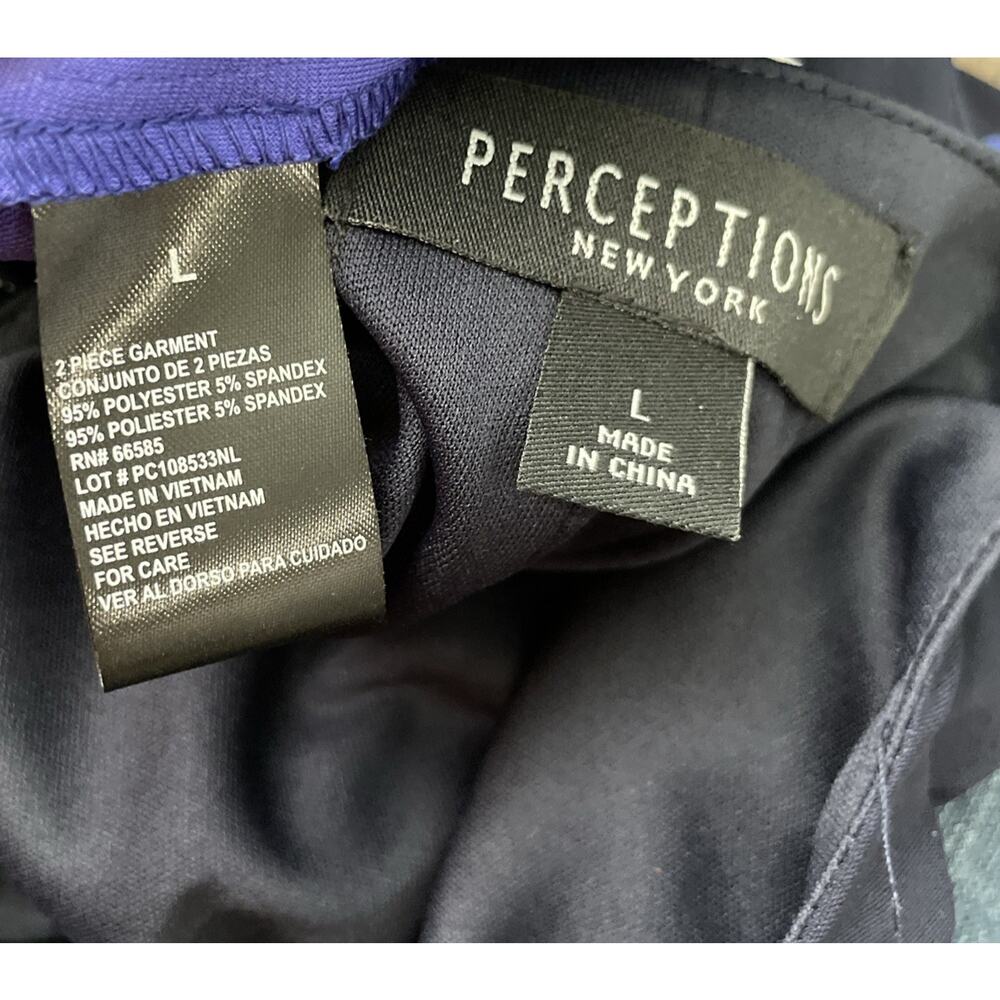 Perceptions Dress Shrug Set Size Large Stretch Easy Care Church Travel Spring - Picture 8 of 14